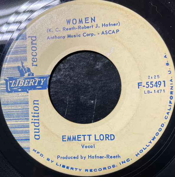 Emmett Lord : Women / Turn Him Down (7", Single, Promo)