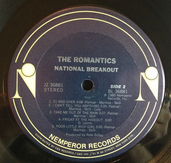 The Romantics : National Breakout (LP, Album, Pit)