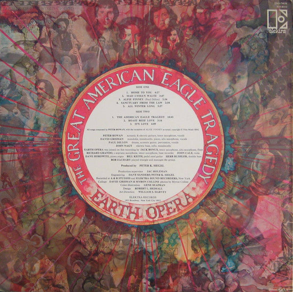 Earth Opera : The Great American Eagle Tragedy (LP, Album, Mon)