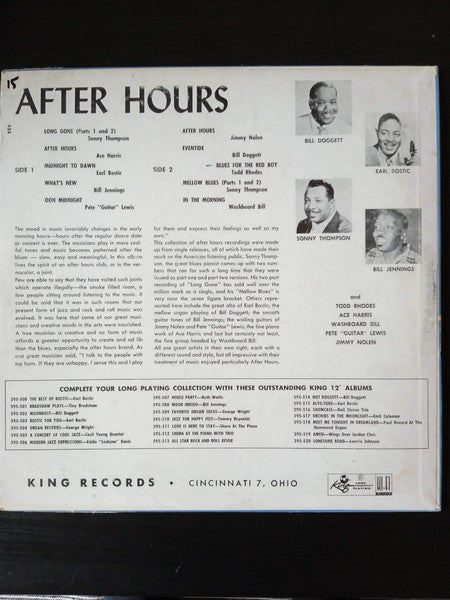 Various : After Hours (LP, Album, Comp, RE)