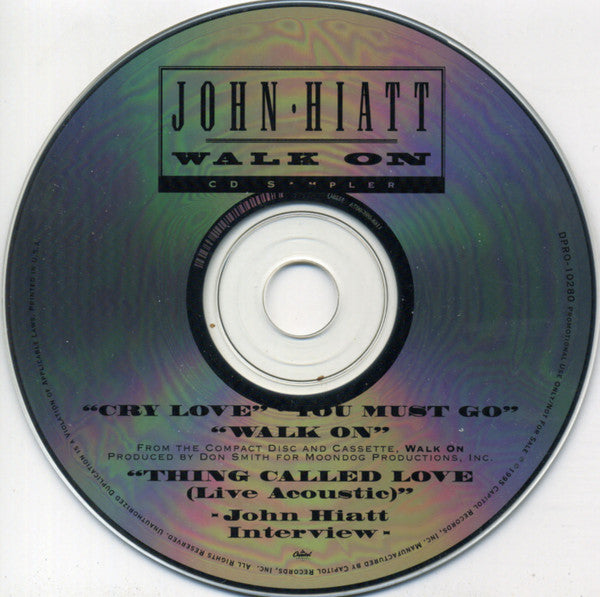 John Hiatt : Walk On CD Sampler (CD, Enh, Ltd, Promo, Smplr)