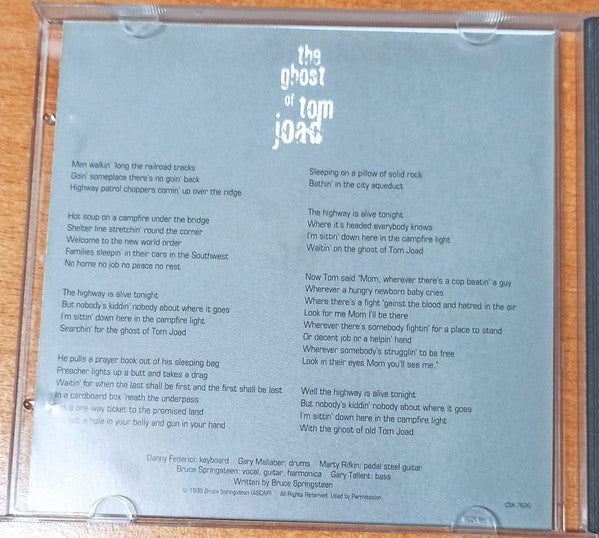 Bruce Springsteen : The Ghost Of Tom Joad (CD, Single, Promo)