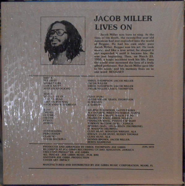 Jacob Miller : Jacob Miller Lives On (LP, Album)