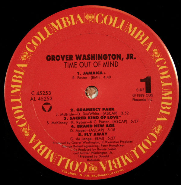 Grover Washington, Jr. : Time Out Of Mind (LP, Album, Car)
