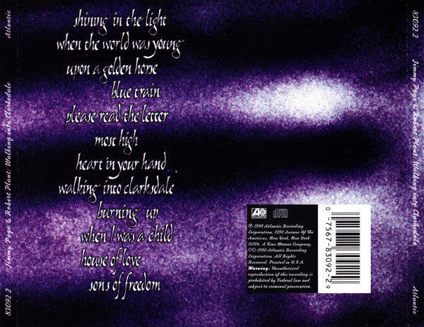 Jimmy Page & Robert Plant : Walking Into Clarksdale (CD, Album)