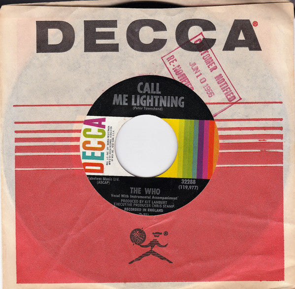 The Who : Call Me Lightning / Dr. Jekyll & Mr. Hyde (7", Pin)