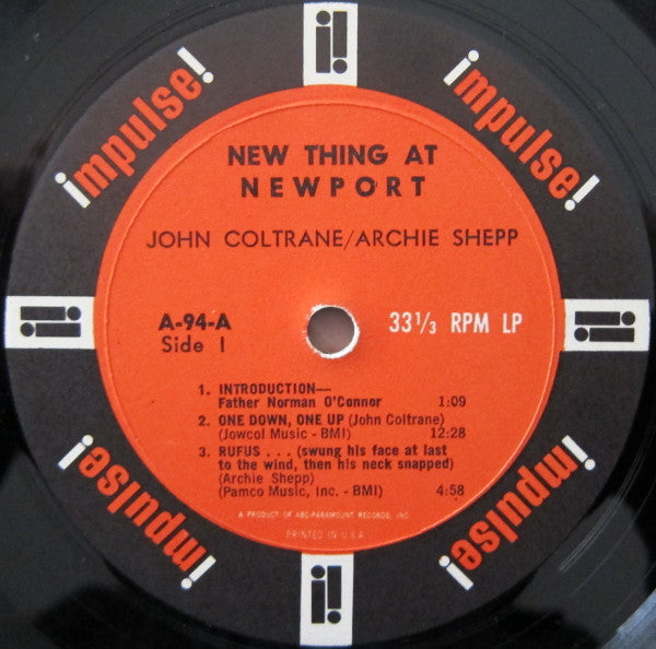 John Coltrane / Archie Shepp : New Thing At Newport (LP, Album, Mono, Gat)