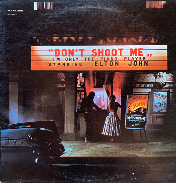 Elton John : Don't Shoot Me I'm Only The Piano Player (LP, Album, RE, Pin)