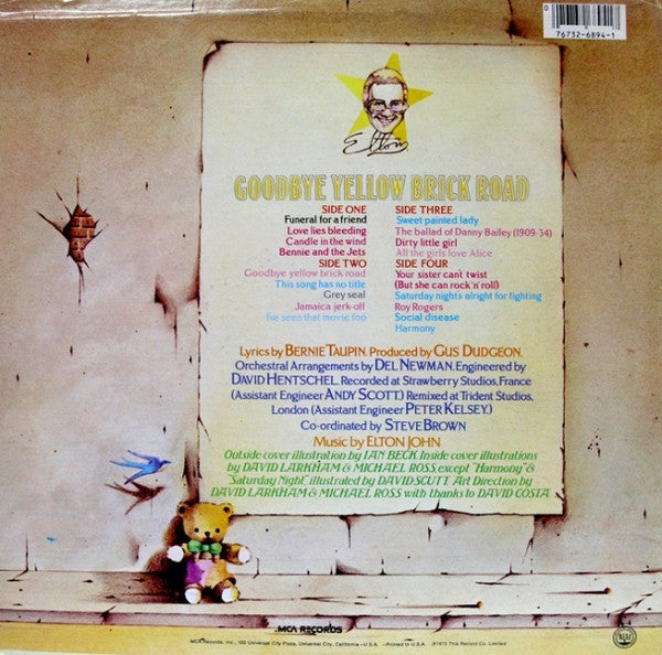 Elton John : Goodbye Yellow Brick Road (2xLP, Album, RE)