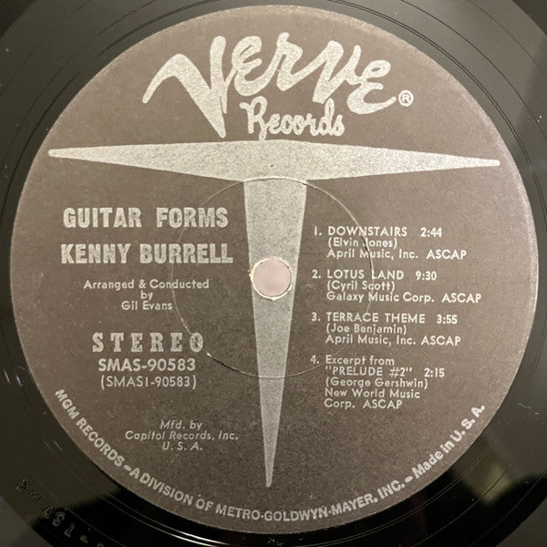 Kenny Burrell : Guitar Forms (LP, Album, Club, Gat)