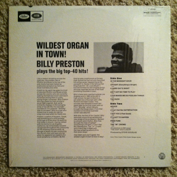 Billy Preston : Wildest Organ In Town! (LP, Album, Mono, Scr)
