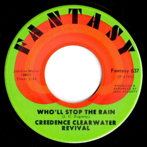 Creedence Clearwater Revival : Travelin' Band / Who'll Stop The Rain (7", Single, Roc)