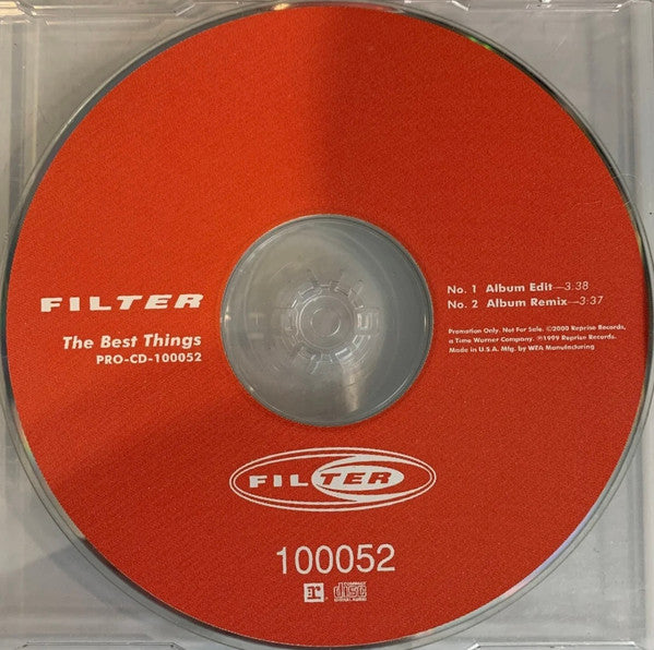 Filter (2) : The Best Things (CD, Single, Promo)