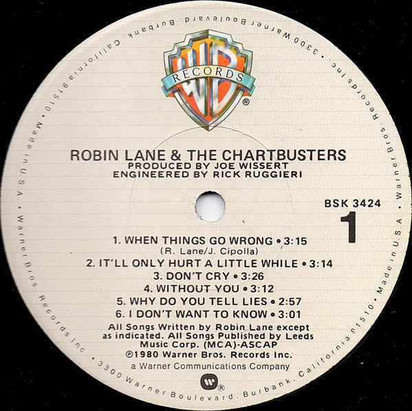 Robin Lane & The Chartbusters : Robin Lane & The Chartbusters (LP, Album, Los)