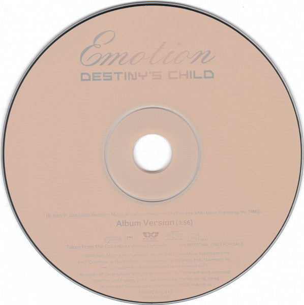 Destiny's Child : Emotion (CD, Single, Promo)