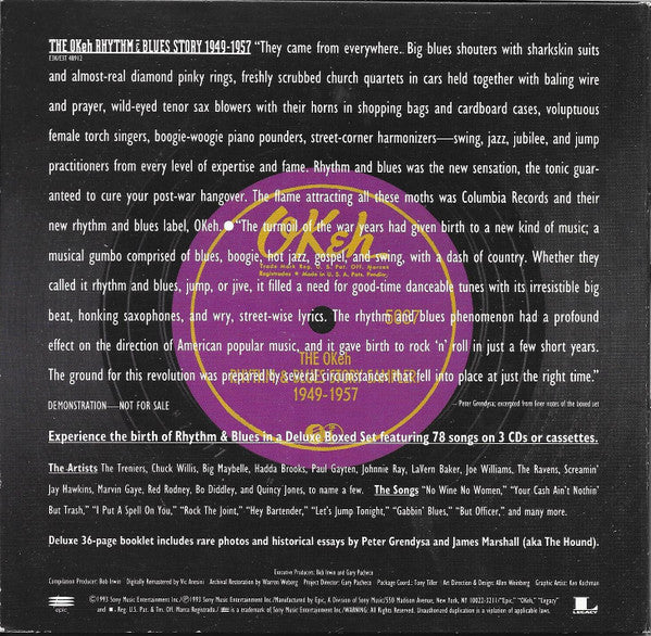 Various : The OKeh Rhythm & Blues Story Sampler: 1949-1957 (7", Promo + CD, Smplr)