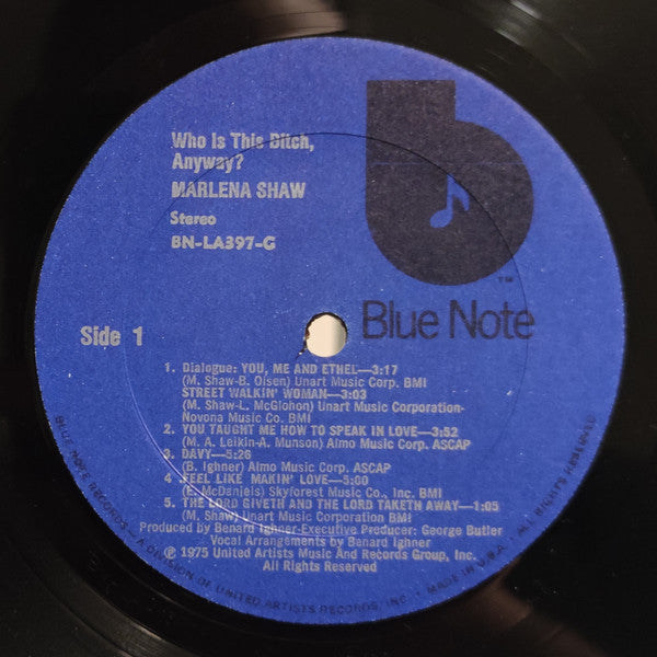 Marlena Shaw : Who Is This Bitch, Anyway? (LP, Album, All)