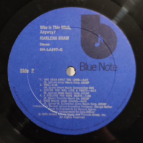 Marlena Shaw : Who Is This Bitch, Anyway? (LP, Album, All)