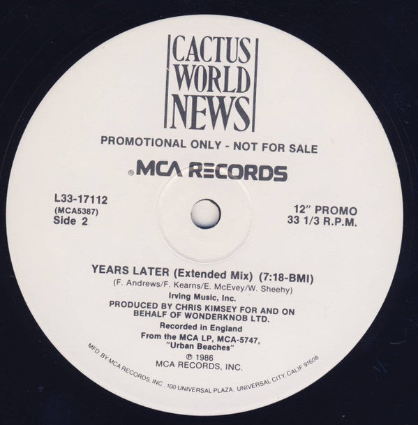 Cactus World News : Years Later (12", Promo)