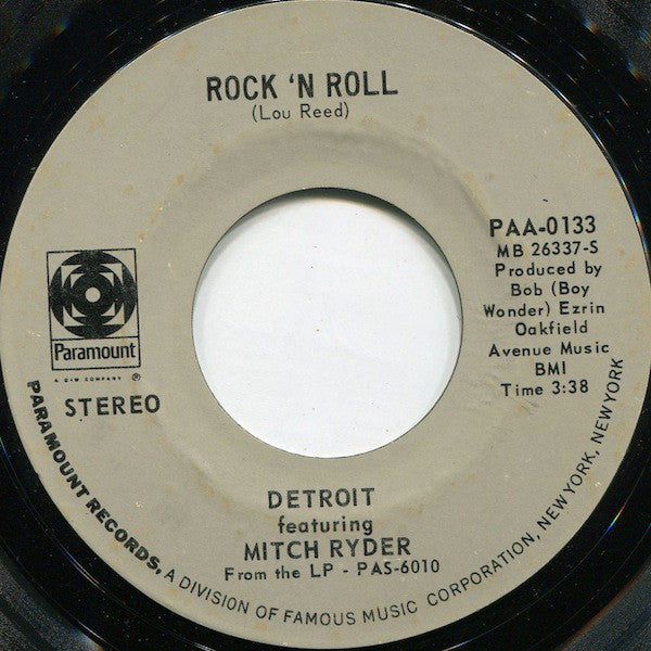 Detroit (2) Featuring Mitch Ryder : Rock 'N Roll / Box Of Old Roses (7", Single)