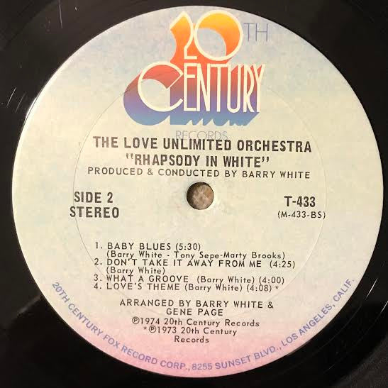 The Love Unlimited Orchestra* : Rhapsody In White (LP, Album)