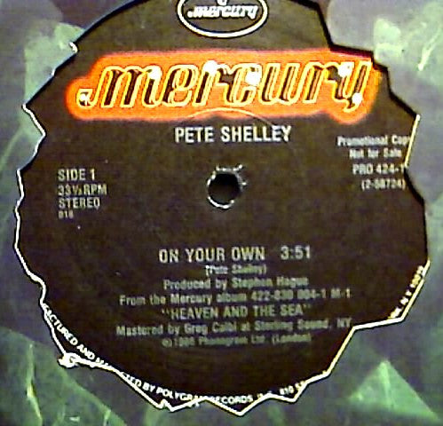 Pete Shelley : On Your Own (12", Promo)