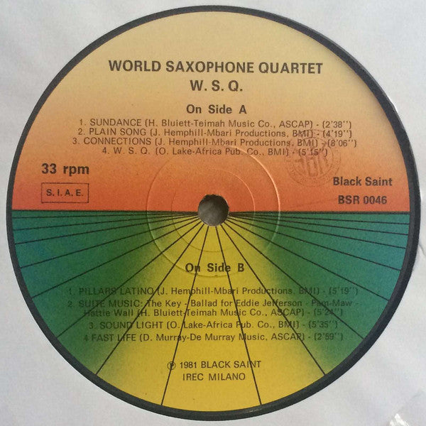 World Saxophone Quartet : W.S.Q. (LP, Album)
