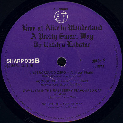 Various : Live At Alice In Wonderland - A Pretty Smart Way To Catch A Lobster (LP, Comp, Gat)