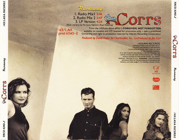The Corrs : Runaway (CD, Single, Promo)