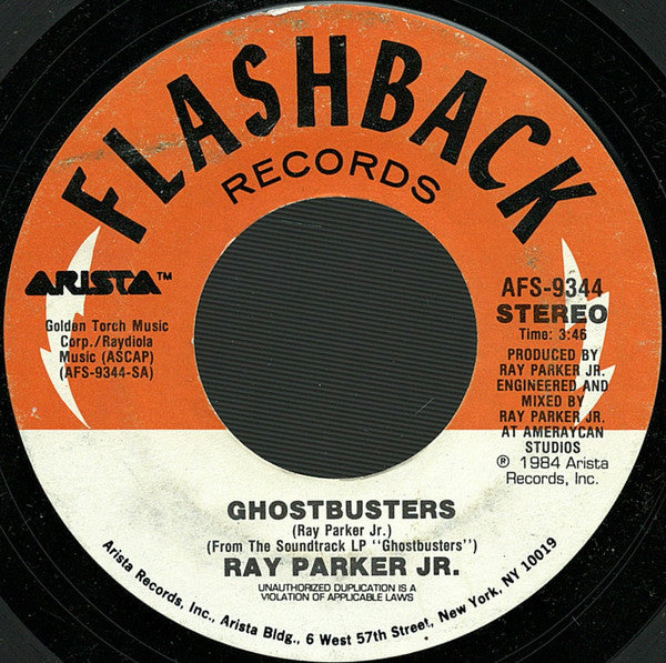 Ray Parker Jr. : Ghostbusters (7", Single, RE)