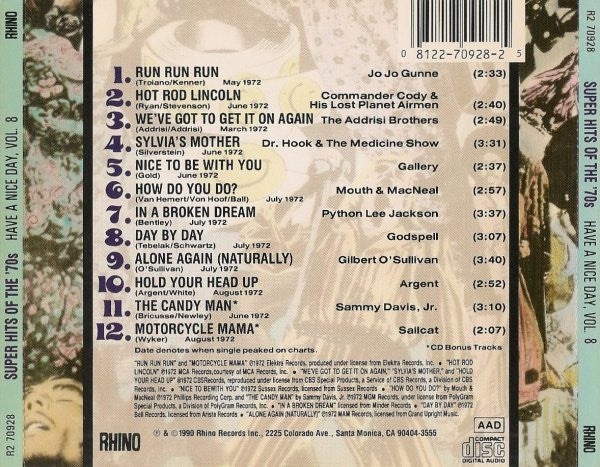 Various : Super Hits Of The '70s - Have A Nice Day, Vol. 8 (CD, Comp, RM)