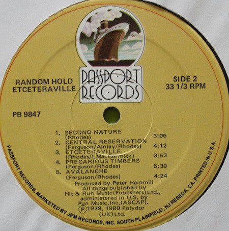Random Hold : Etceteraville (LP)