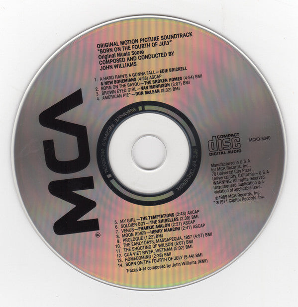 Various : Born On The Fourth Of July (Motion Picture Soundtrack Album) (CD, Album, RE)