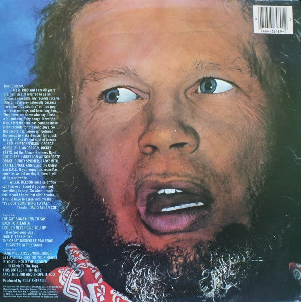 David Allan Coe : I've Got Something To Say (LP, Album)