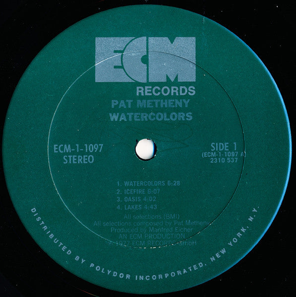 Pat Metheny : Watercolors (LP, Album, Pit)