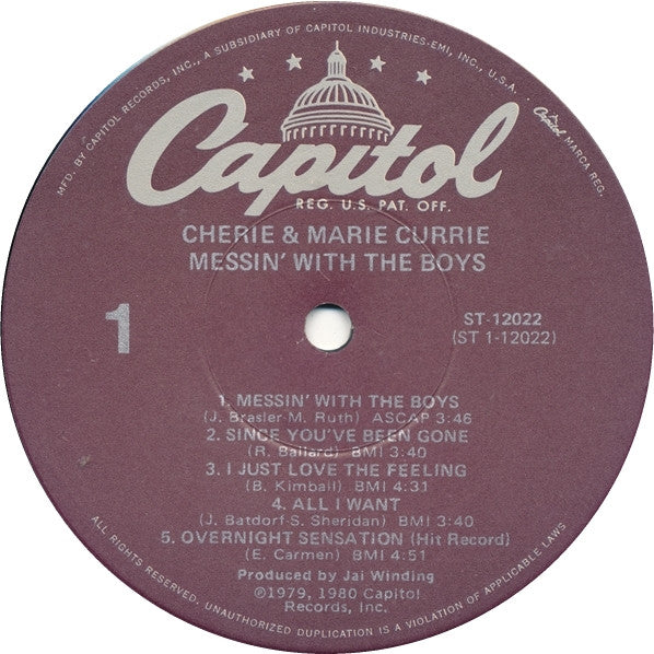 Cherie & Marie Currie : Messin' With The Boys (LP, Album, Los)