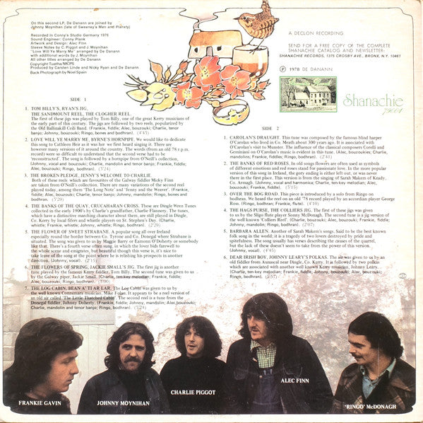 De Danann : Selected Jigs Reels & Songs (LP, Album)