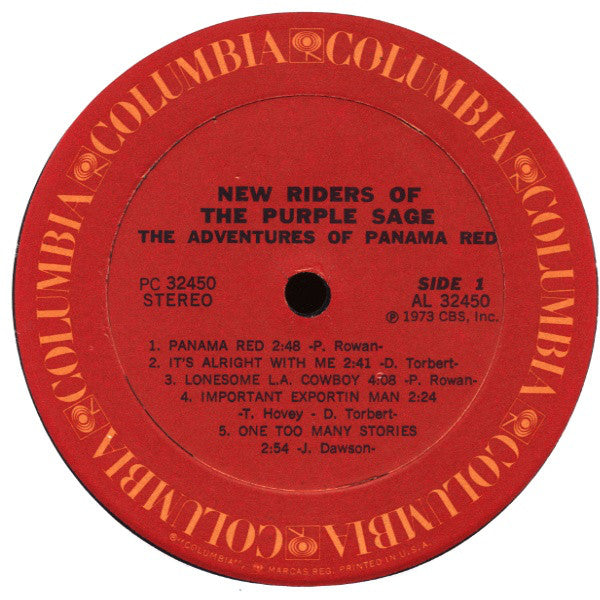 New Riders Of The Purple Sage : The Adventures Of Panama Red (LP, Album, RE, Gat)