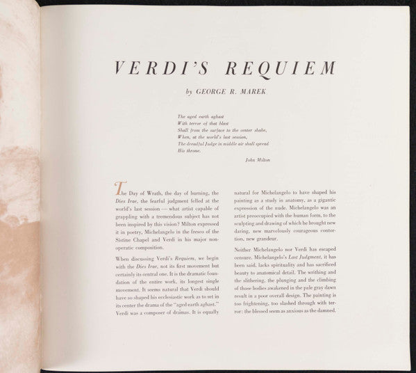 Verdi*, Arturo Toscanini : Requiem (2xLP, Mono, Ind + Box)