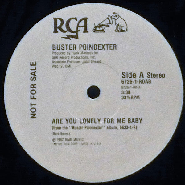 Buster Poindexter : Are You Lonely For Me Baby / House Of The Rising Sun (12", Promo)