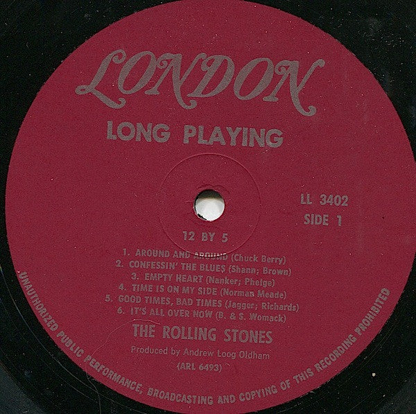 The Rolling Stones : 12 X 5 (LP, Album, Mono, RP, Glo)