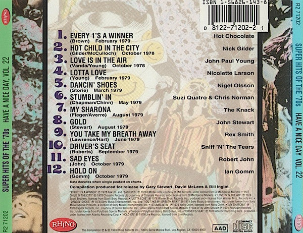 Various : Super Hits Of The '70s - Have A Nice Day, Vol. 22 (CD, Comp, RM)