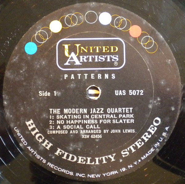The Modern Jazz Quartet : Patterns (LP, Album, RE)