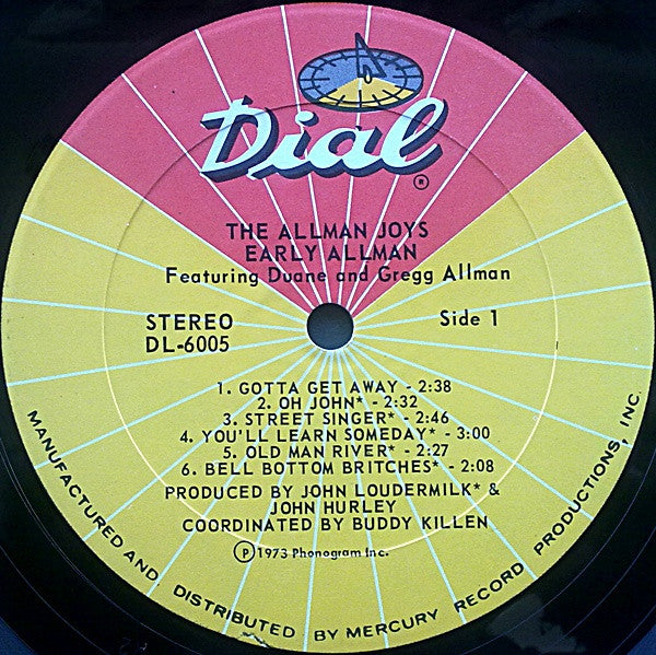 The Allman Joys : Early Allman Featuring Duane And Gregg Allman (LP, Album, PRC)