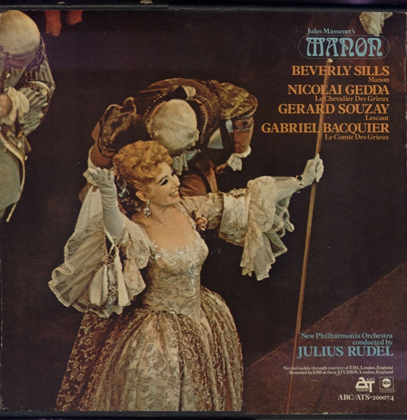Jules Massenet, Beverly Sills, Nicolai Gedda, Gérard Souzay, Gabriel Bacquier, New Philharmonia Orchestra, Julius Rudel : Manon (4xLP + Box)