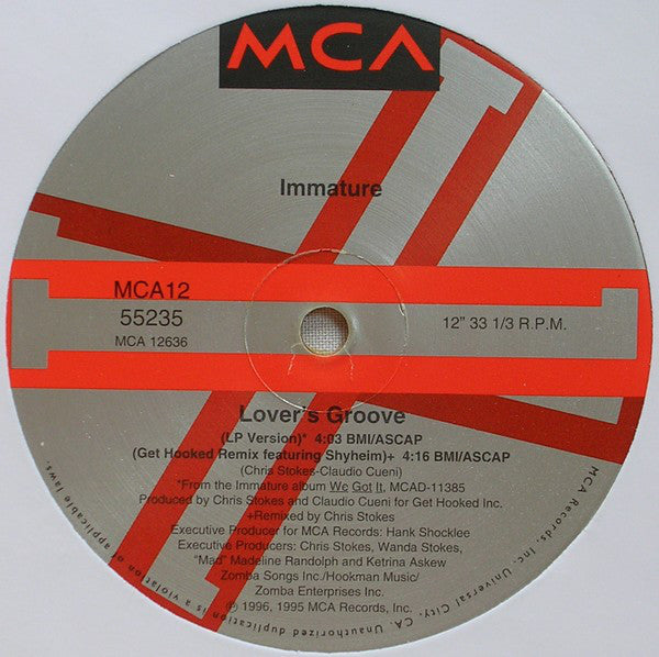 Immature : Lover's Groove (12", Single, Ora)
