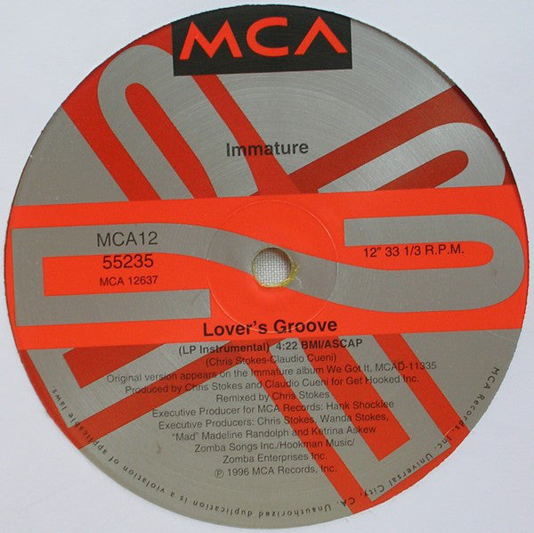 Immature : Lover's Groove (12", Single, Ora)