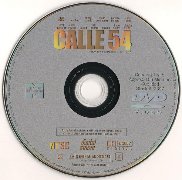 Fernando Trueba :  Calle 54  (DVD-V, NTSC)