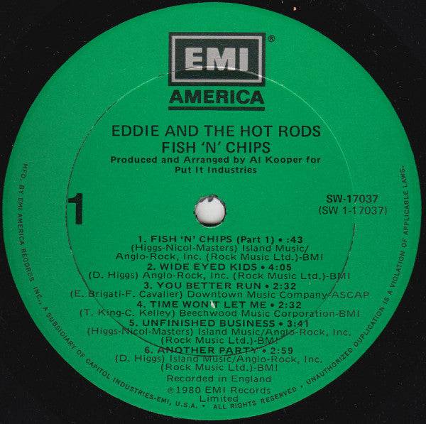 Eddie And The Hot Rods : Fish 'N' Chips (LP, Album)