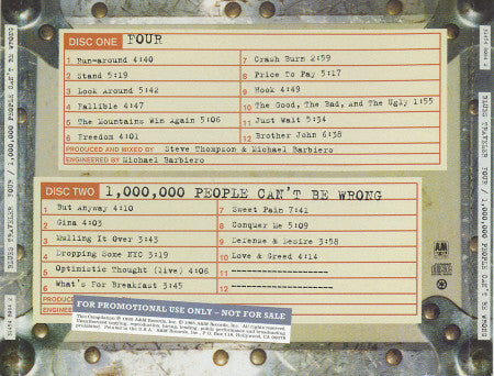Blues Traveler : Four / 1.000.000 People Can't Be Wrong (2xCD, Album, Promo)